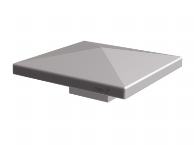 Pfostenkappe Typ B-C inkl. Schraube Aluminium Grau Pyramidenform