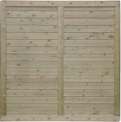 Massivzaun Toskana 180x180cm geschlossen Fichte druckimprgniert