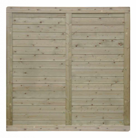 Massivzaun Toskana 180x180cm geschlossen Fichte druckimprägniert