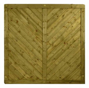 Massivzaun Trentino 180x180cm geschlossen Fichte druckimprägniert
