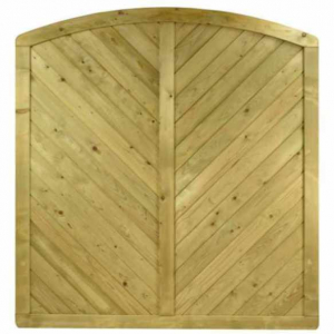 Massivzaun Piemont 180x180-160cm Rundbogen geschlossen aus Fichte druckimprägniert