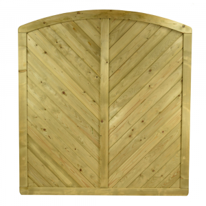 Massivzaun Piemont 180x180-160cm Rundbogen geschlossen aus Fichte druckimprägniert