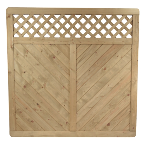 Massivzaun Marino 180x180cm mit Gitter Fichte kdi gr�n