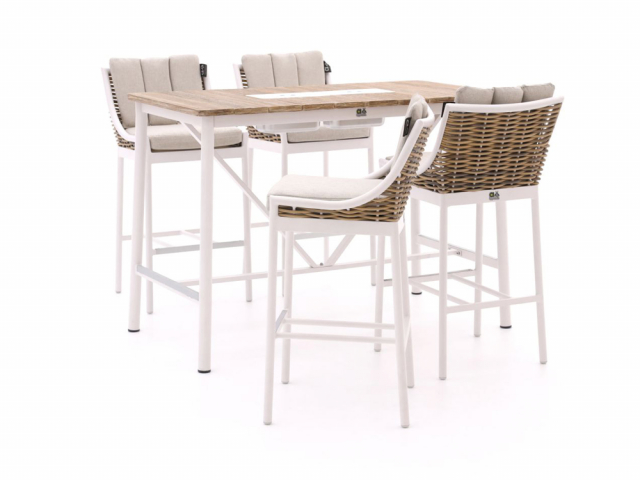 Apple Bee Milou Bar-Set, Wei 4 Barsthle und ein Tisch 150x78cm
