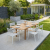 Zebra Ant-Brasilia Essgruppe 6 Sessel Ant und Ausziehtisch Teak 160-210x100cm