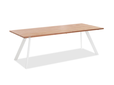 Niehoff Noah Tisch, Stativprofil Ivory, Teak recycelt, 160cm