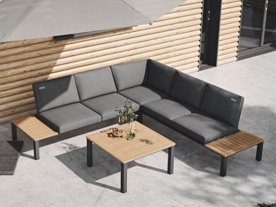 MWH Reno Lounge-Set inkl. Polster 246,5x246,5cm inkl. Kaffeetisch 80x80cm