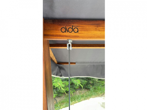 Pemode Hollywoodschaukel Sia 2400 Anthrazit - Iroko-Holz