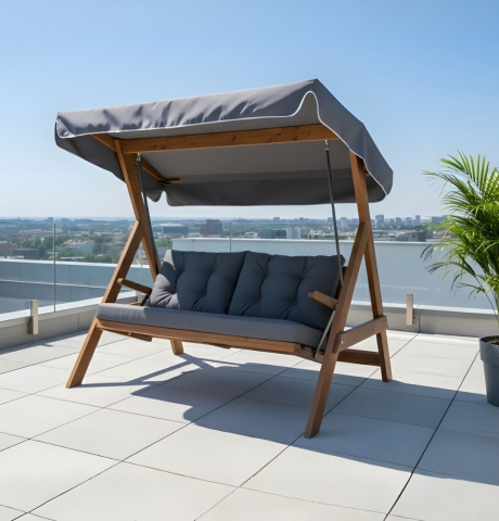 Pemode Hollywoodschaukel Paris 2000 Anthrazit