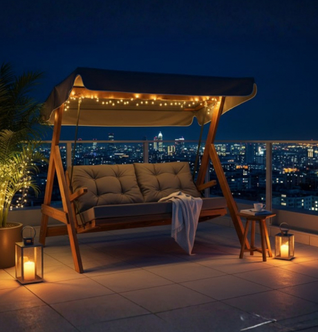 Pemode Hollywoodschaukel Paris 2000 Anthrazit