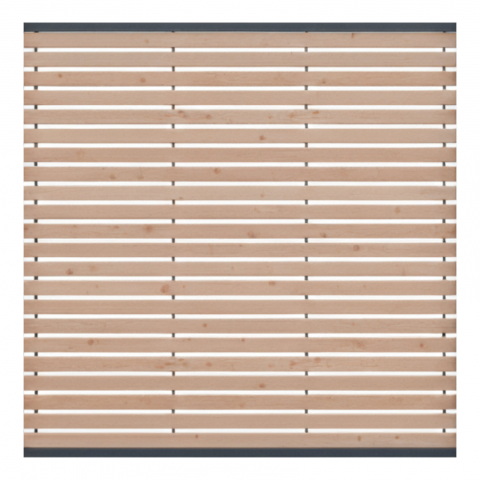 Sichtschutzzaun Nizza Lärche-Douglasie 180x180 Bausatz (4-teilig)
