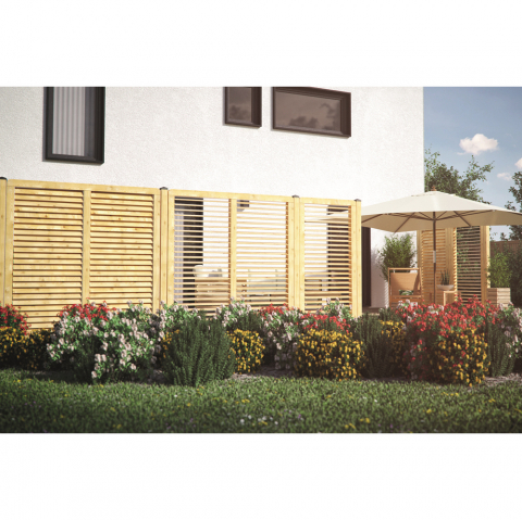 Jalousiezaun Limone Lrche-Douglasie 180x180cm
