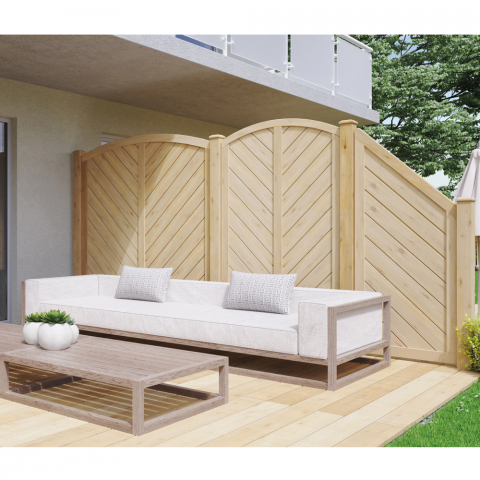 Sichtschutzzaun Lyon Lrche-Douglasie 90-165-80cm