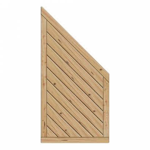Sichtschutzzaun Lugano Lrche-Douglasie 90x180-90cm