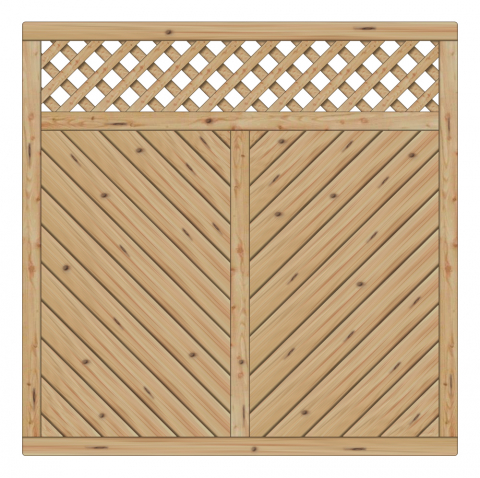Sichtschutzzaun Lugano Lrche-Douglasie 180x180cm mit Rankgitter