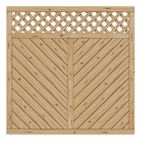 Sichtschutzzaun Lugano Lrche-Douglasie 180x180cm mit Rankgitter