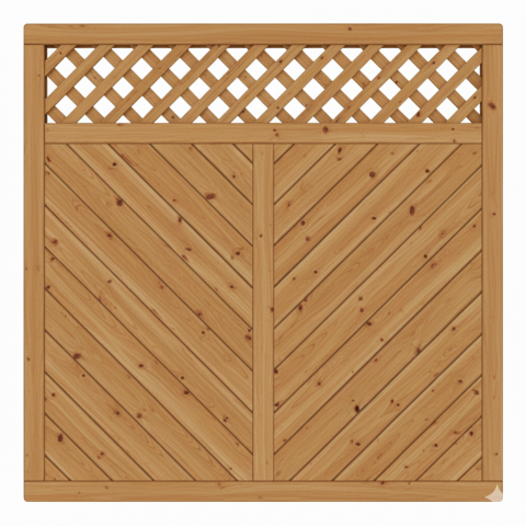 Sichtschutzzaun Lugano L&auml;rche-Douglasie 180x180cm mit Rankgitter