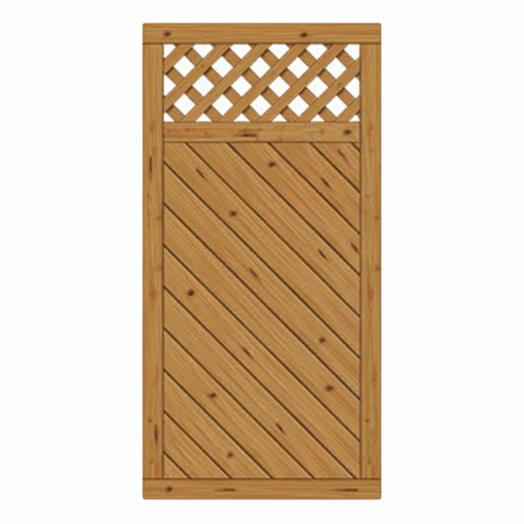 Sichtschutzzaun Lugano L&auml;rche-Douglasie 90x180cm mit Rankgitter