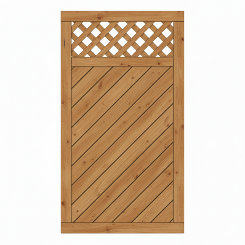 T&uuml;r Lugano L&auml;rche-Douglasie 100x180cm mit Rankgitter ohne Beschlag