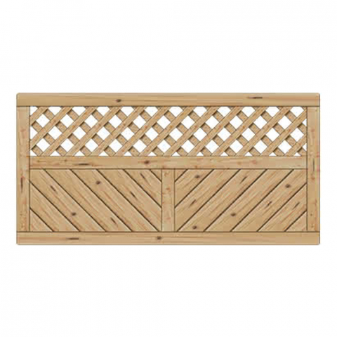 Vorgartenzaun Lugano Lrche-Douglasie 180x90cm mit Rankgitter