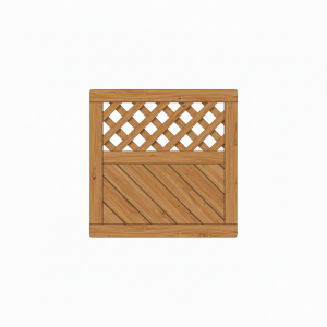 Vorgartenzaun Lugano L&auml;rche-Douglasie 90x90cm mit Rankgitter