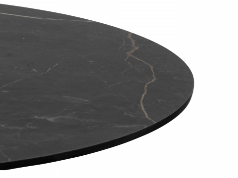 COCO Maison Brest Bistrotisch Marble Onyx Schwarz 80cm