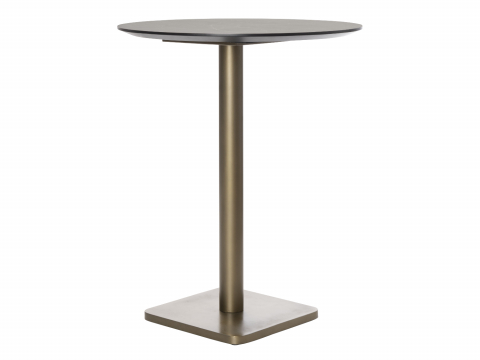 COCO Maison Brest Bartisch Marble Light Grey Gold 80cm