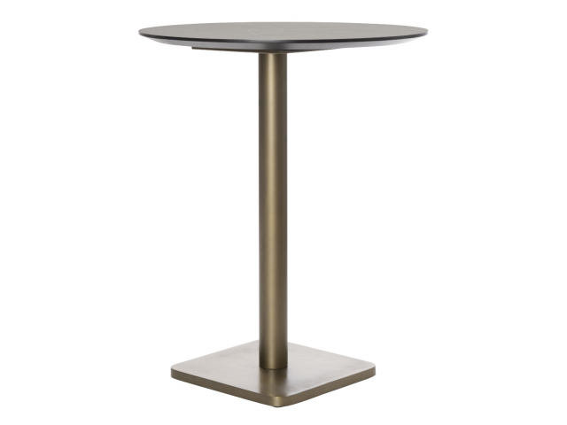 COCO Maison Brest Bartisch Marble Light Grey Gold 80cm