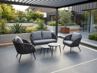 Creador Cordo Lounge-Set inkl. Polster Aluminium-matt grey