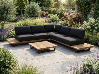 Royal Garden Basso Lounge-Set 270,5x270,5cm inkl. Polster und Loungetisch 84,5x84,5cm