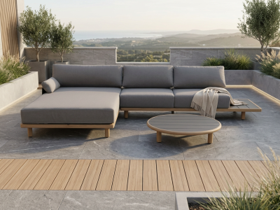 Royal Garden Skovbryn Lounge-Set inkl. Polster 339x180cm und Loungetisch