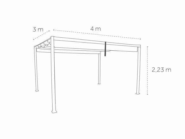 Creador Pergola Pavillon 400x300x223cm