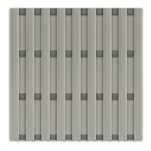 Elephant Basic Sichtschutz WPC, Bicolor-Weiß 180x180cm