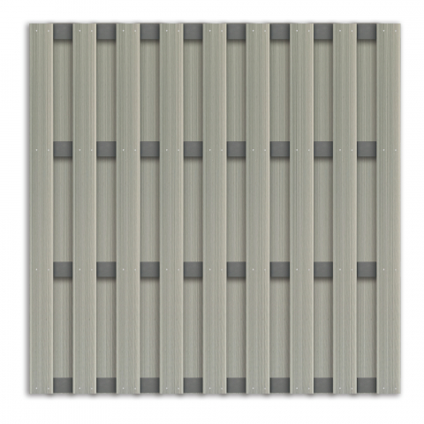 Elephant Basic Sichtschutz WPC, Bicolor-Weiß 180x180cm