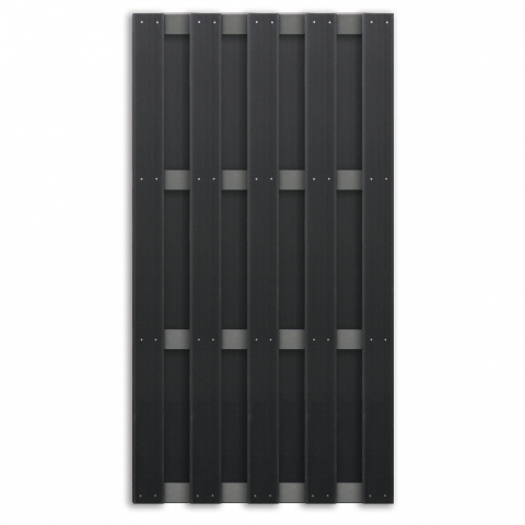 Elephant Basic Sichtschutz WPC, Anthrazit-Anthrazit 90x180cm
