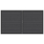 System WPC Platinum Doppeltor Anthrazit 2036 - H:180cm, Anthrazitrahmen, Sonderbreite