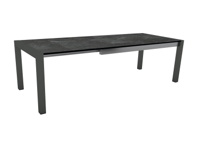Stern Ausziehtisch Aluminium anthrazit, HPL Silverstar Slate, 174-254x90cm