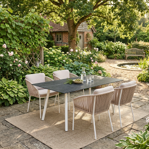 Stern Cliff Gartenm&ouml;bel Set 1 Gr&ouml;&szlig;e M, 4 Sessel Cliff und 1 Tisch Interno 180x100cm