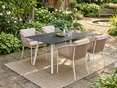 Stern Cliff Gartenm&ouml;bel Set 1 Gr&ouml;&szlig;e M, 4 Sessel Cliff und 1 Tisch Interno 180x100cm