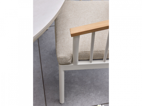 Apple Bee Condor Dining Armchair Alu Oyster