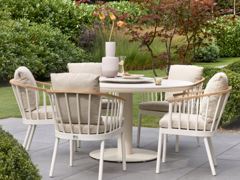 Apple Bee Condor Dining Armchair Alu Oyster