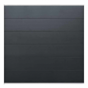 Elephant Steckzaun Set breit Mix and Match 180x174cm Aluminium anthrazit Leisten Silber