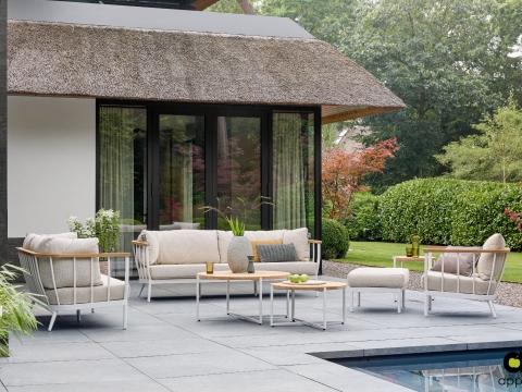 Apple Bee Condor Lounge Sofa 2-Sitzer Alu Oyster 150cm