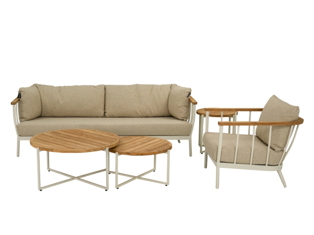 Apple Bee Condor Lounge Sofa 3-Sitzer Alu Oyster 217cm