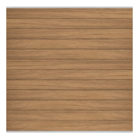 Elephant Steckzaun Set Mix and Match 180x174cm Thermo Frake-Hartholz, silber Leisten