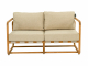 Apple Bee Dolce 2-Sitzer Teakholz Cotton Flower Loungesofa 142cm