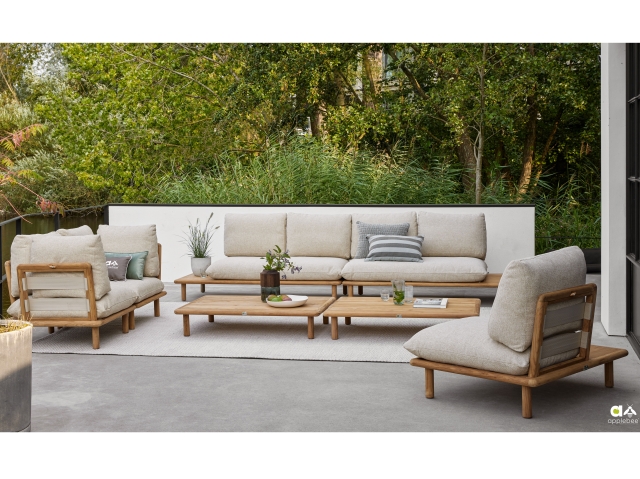 Apple Bee Sling Eckteil 85x85cm, Teak Cotton Flower