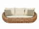 Apple Bee Cocoon Lounge Sofa Boucle Cream inkl. Kissen 236x130x78cm