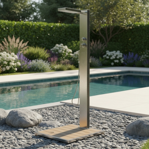 Ideal Gartendusche Elba mit Heizband