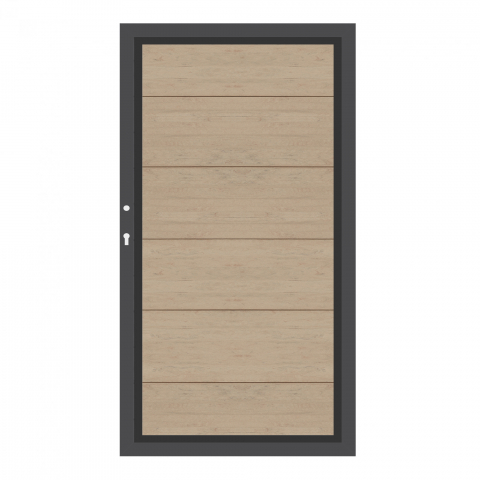 System WPC XL Tor sand 2499, DIN links - H:180cm, Sonderbreite